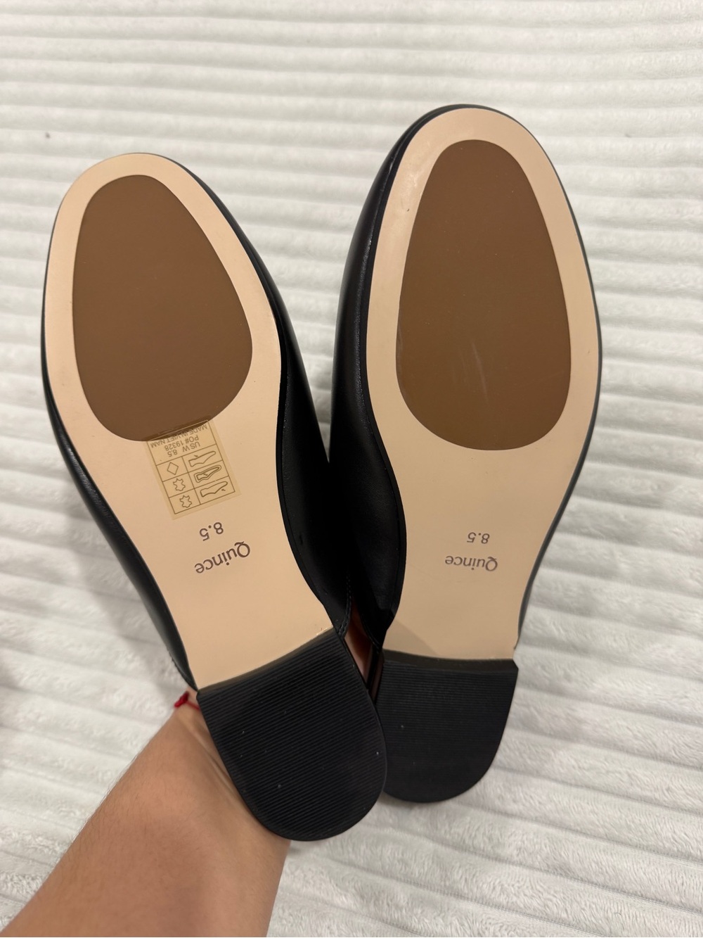 Quince Black Leather Slip-On Mules with Gold Horsebit - Picture 4 of 6
